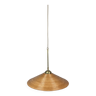 Lampe à suspension pencil split reed, rotin, bambou et laiton, italie, 1970s