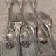6 silver-plated metal cake forks by Christofle Marly.