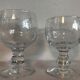 Lot 24 old crystalline glasses blown and bubbled 2 different sizes