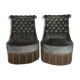 Pair of toad armchairs