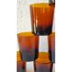 11 amber-coloured glasses