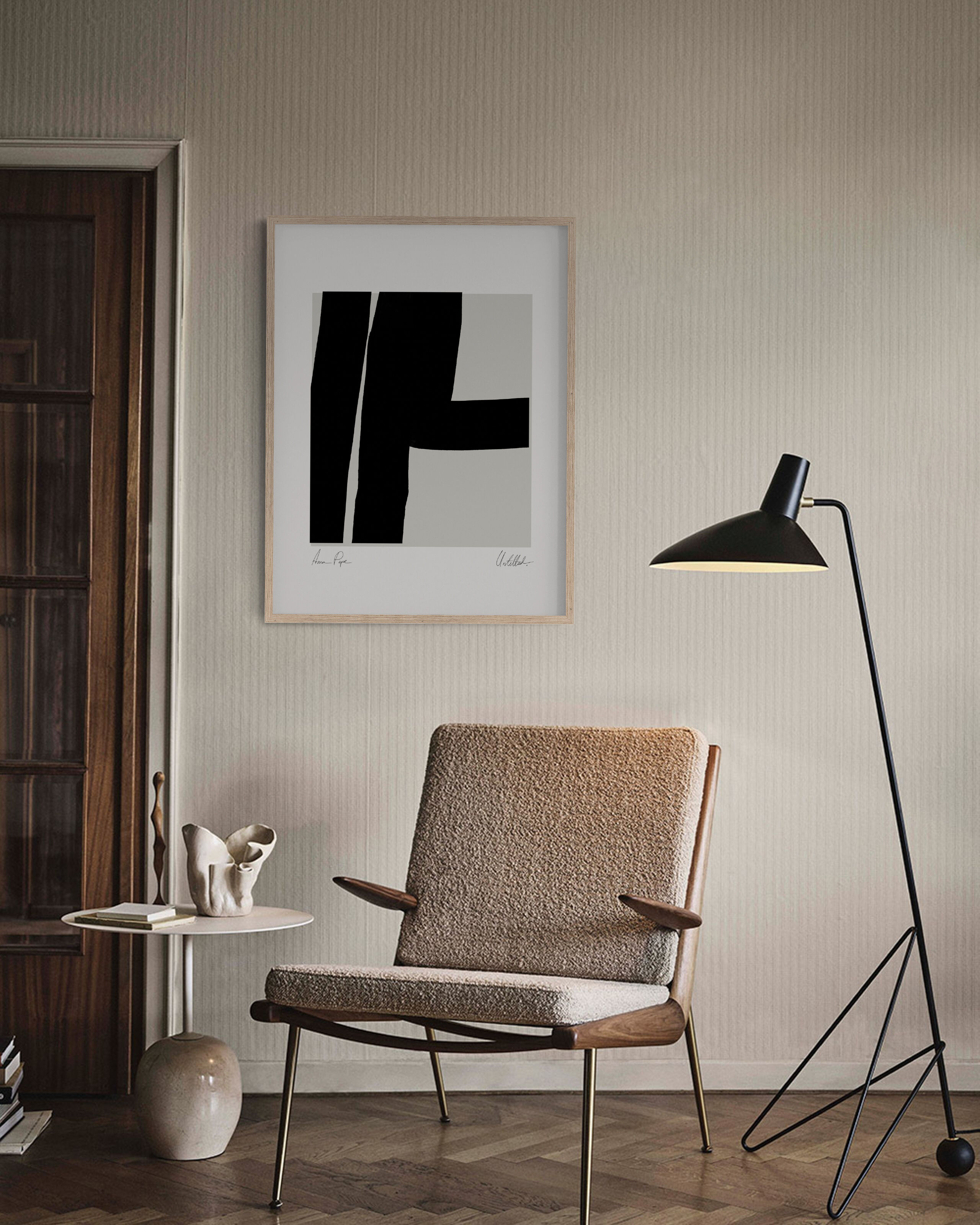 Framed abstract giclee art print 50x70cm