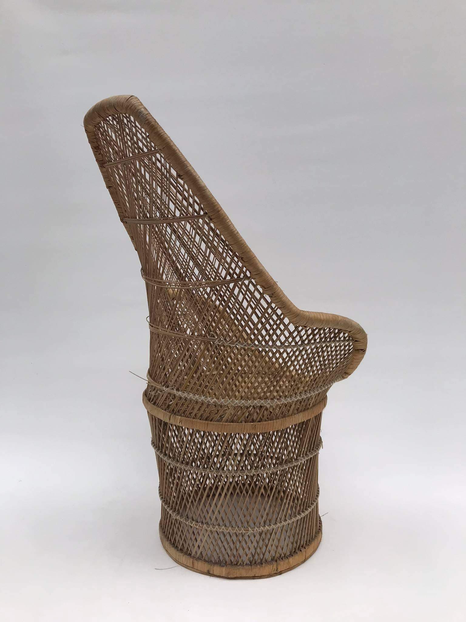 Rattan armchair from the turn of the 70's / 80's