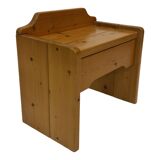 Vintage set of 2 pinewood bedside tables 70's minimalist design