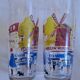 Set de 6 verres vintages dans leur panier
