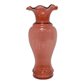 Art Czech glass vase, by Glasswork Novy Bor, 1950s