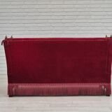1970s, Danish 2 seater sofa, original condition, furniture velour, ash wood.