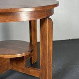 Table d'appoint ou table basse Art Déco néerlandaise en acajou, milieu du XXe siècle, vers 1940-1950