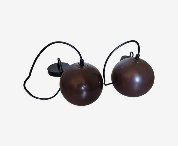 Suspensions Eyeball marron vintages