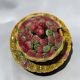 Confiturier vintage Sarreguemines en barbotine – Décor fraises – Ensem