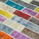 Tapis de patchwork turc contemporain tissé à la main 172 cm x 230 cm Multicolor Patchwork