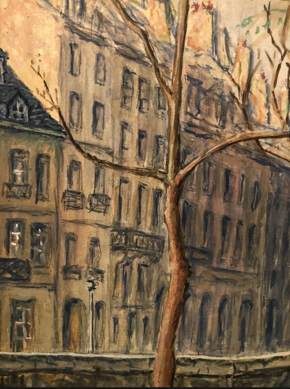 Tableau peinture Paris Ile St Louis XXe