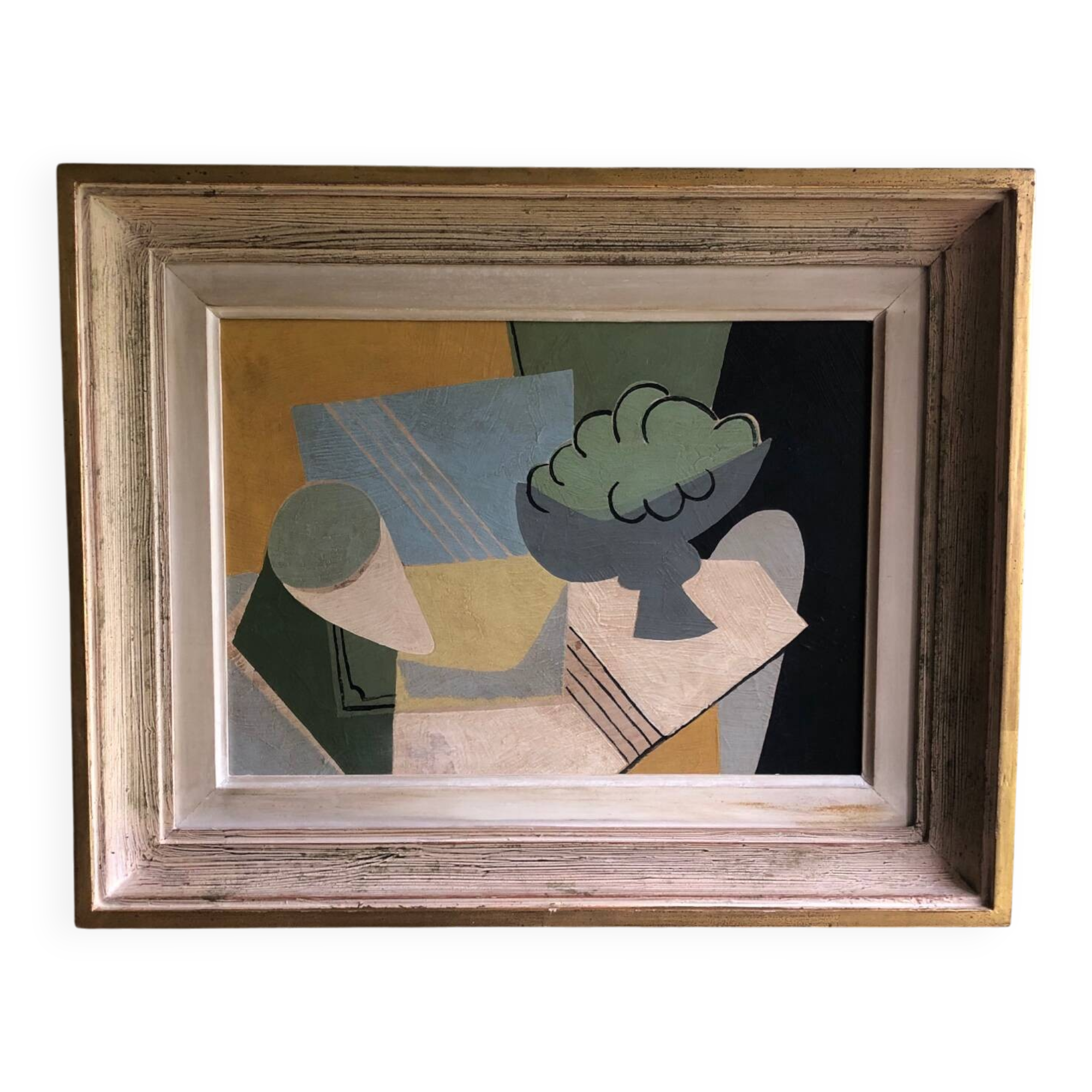 Abstract painting on panel