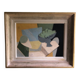 Abstract painting on panel