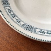 Set of 6 antique flat plates Moulin des Loups & Hamage model P