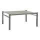 Table basse carré chrome / verre fumé