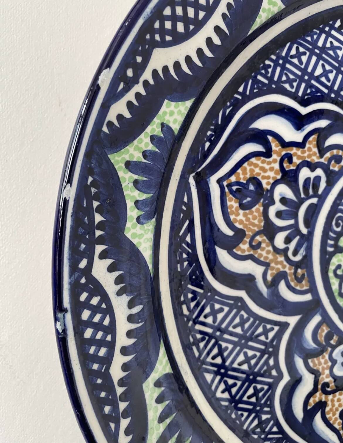 Spanish ceramic plate signed