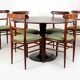 Ensemble de salle à manger moderne du milieu du siècle restauré, Tchécoslovaquie, années 1960, ensemble de 7 pièces.