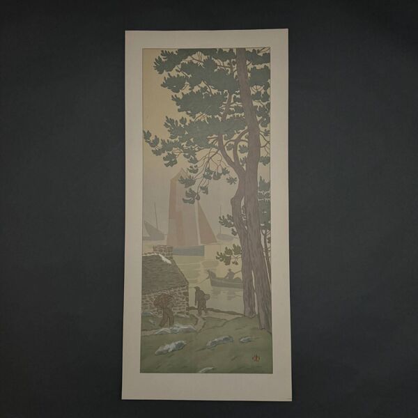 Lithographie par par Henri Rivière La Féérie des Heures - La Brume