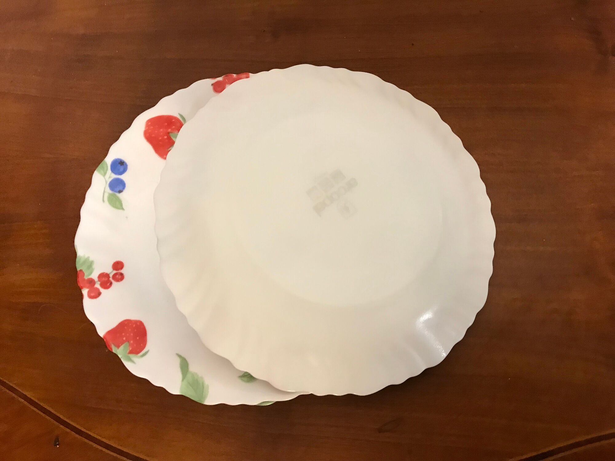 Set of 6 dessert plates or desserts Vintage in Arcopal - 70s