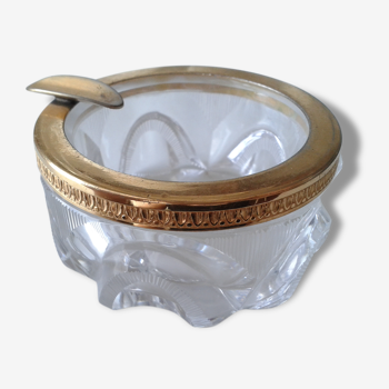 Crystal ashtray to ring in gilded bronze Benito