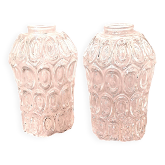 Glass Pendant Light Chandelier Ceiling Light France POP 1960 Retro Decoration 1 Pair