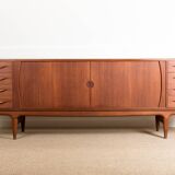 Large Danish sideboard in teak model U15 by Johannes Andersen 1965.