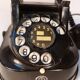 Ancien téléphone à cadran belge RTT 56B en bakélite noire