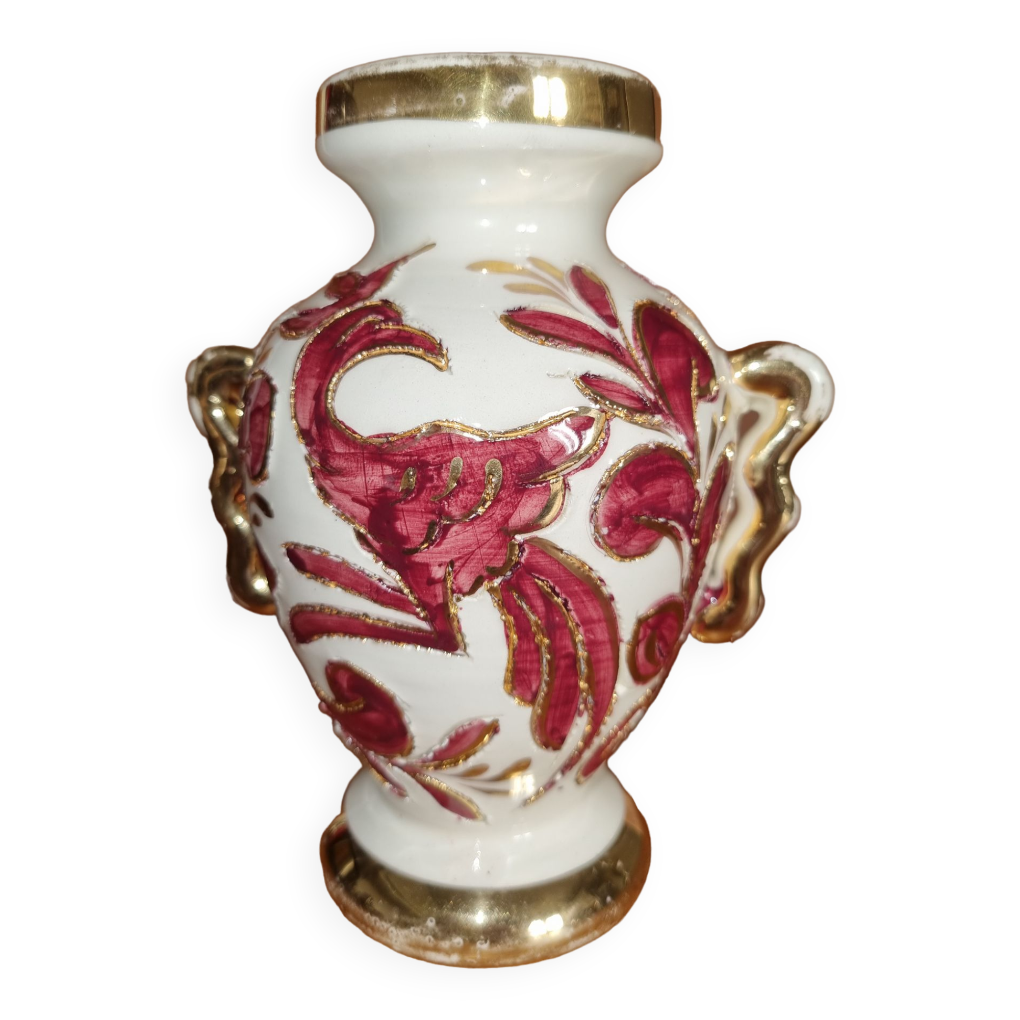 Vintage vase signed Pugi in Vallauris 50s - 60s