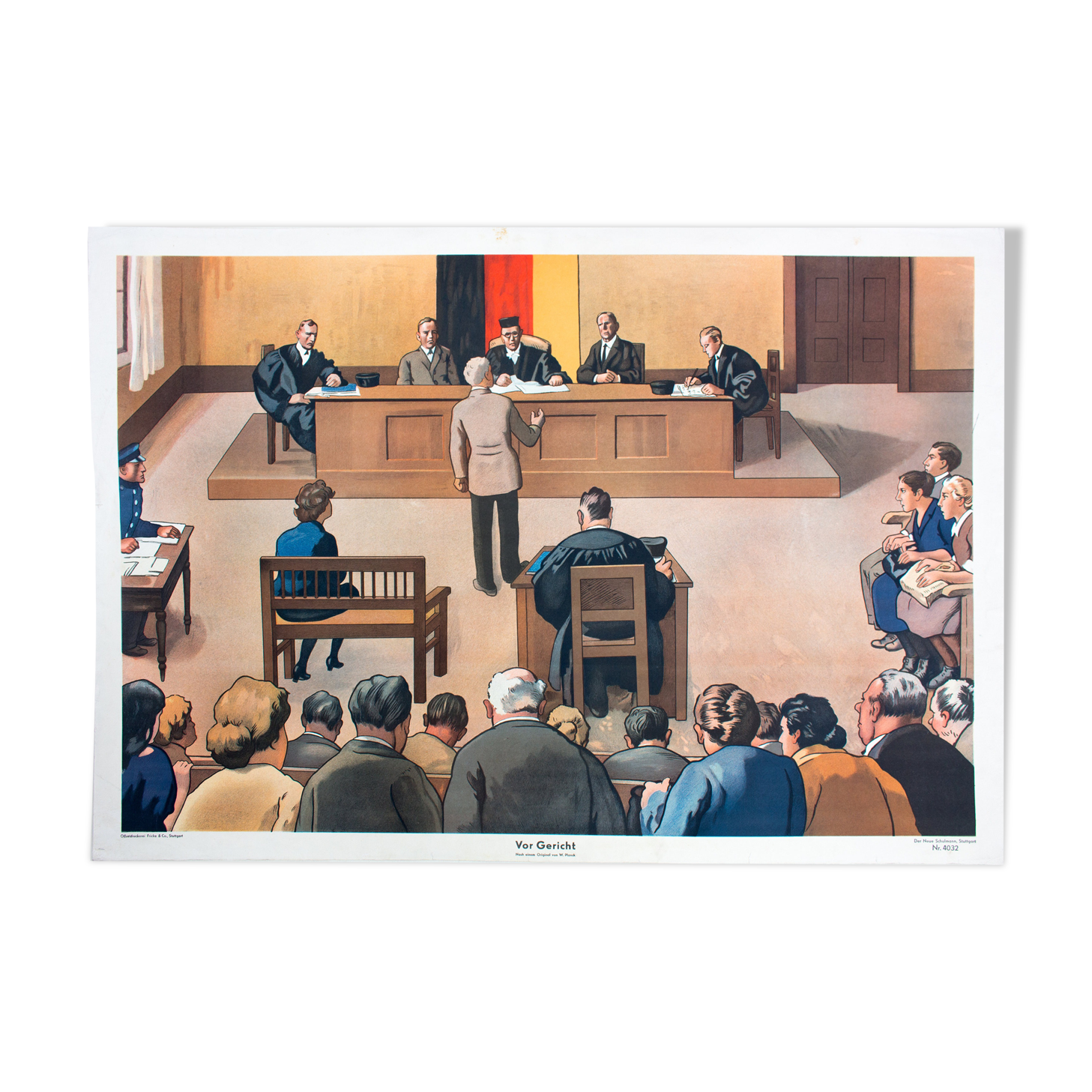 In the Court Educational Poster, Friecke & Co, 1951