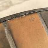 Round coffee table in ceramic and lacquered metal, Roger Capron