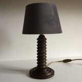 Vintage wood geometric lamp