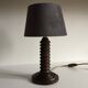 Vintage wood geometric lamp