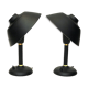 Black and classic Swedish pair of metal table lamps 1950s