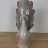 Vase zoomorphe Paon rose vintage