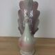 Vintage pink peacock zoomorphic vase