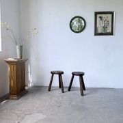 Woven wicker round mirror 1960