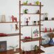 Modular shelving from the 1960s — Danish teak veneer wall system