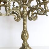 Candelabra and its smother, 5 lights, bronze