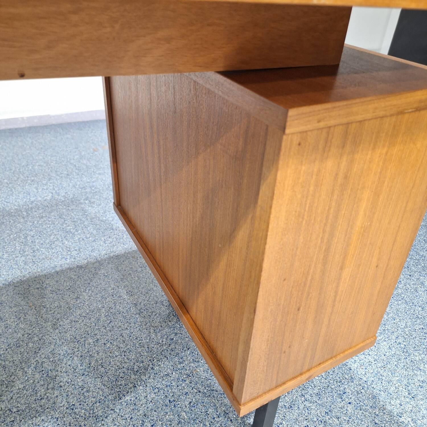 Vintage teak veneer desk from the 1960s