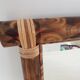 Bohemian bamboo wall mirror 40cm x 35.5cm
