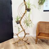 Rattan plant stand