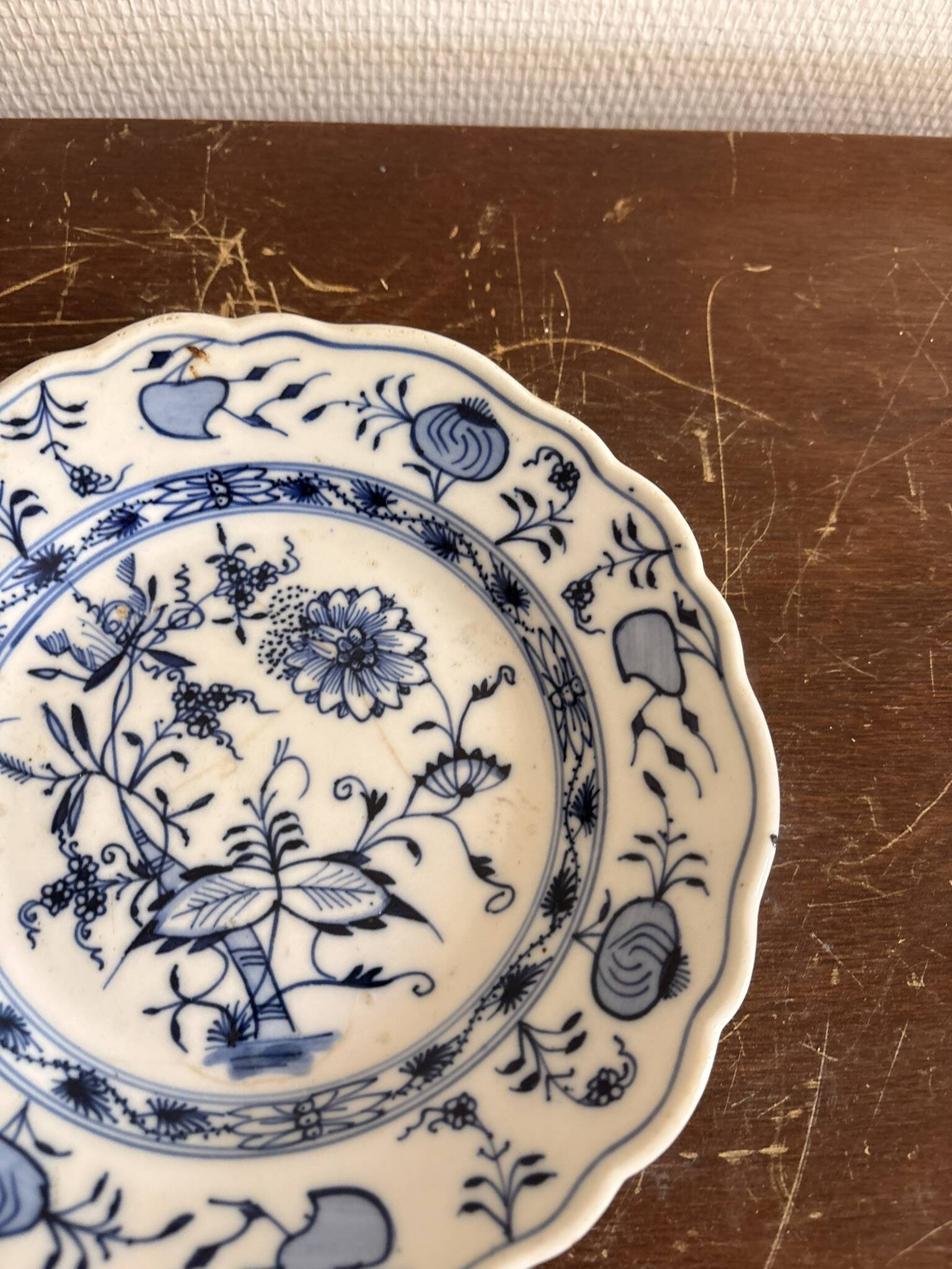 Assiette Meissen Ernst Teichert Décor Oignon Porcelaine