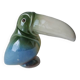 Ceramic Toucan Pastel Iridescent Enamel Decoration