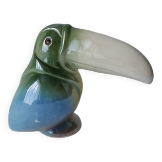 Ceramic Toucan Pastel Iridescent Enamel Decoration