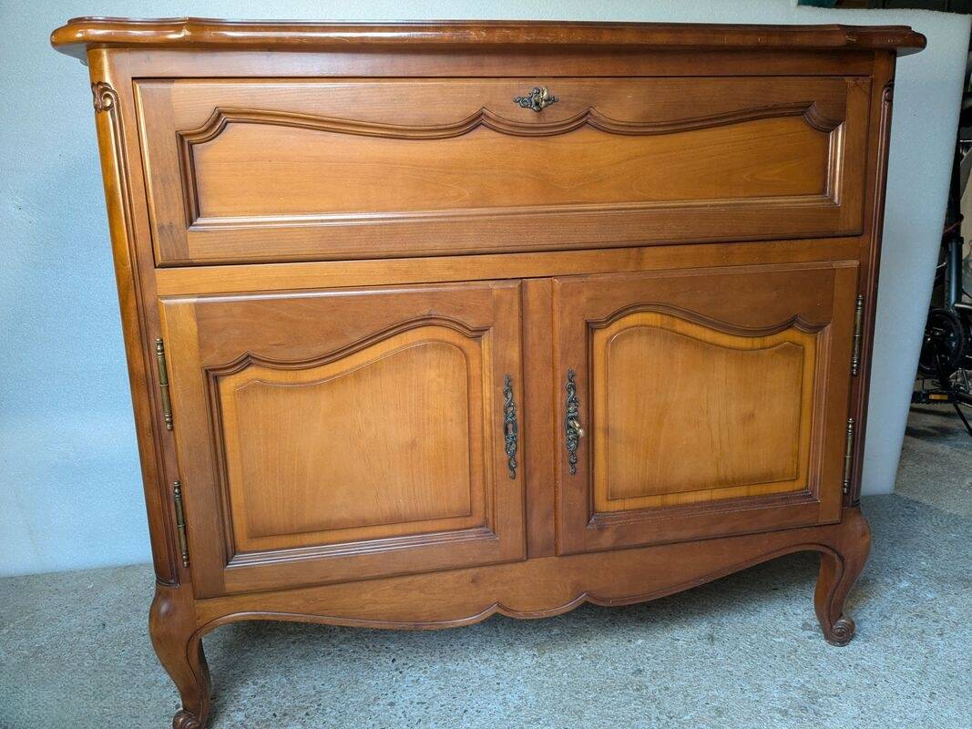 Antique handcrafted furniture in solid cherry wood.