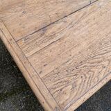 19th-century Louis XVI solid oak farmhouse table, 140cm.