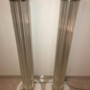 Pair of Design Brass and Glass Modern Floor Lamps/Kamenicky Senov, 1960s