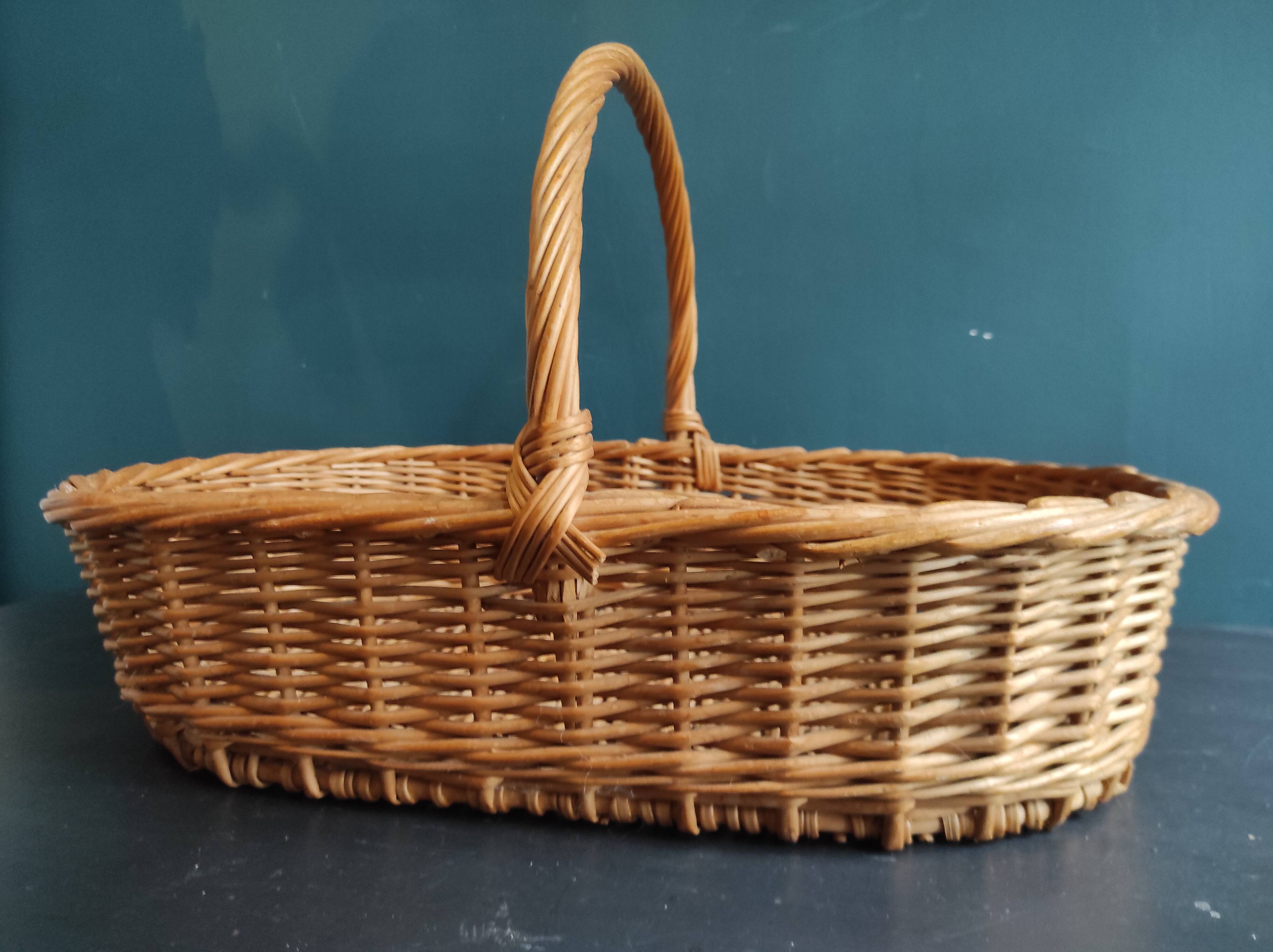 Panier plat vintage français