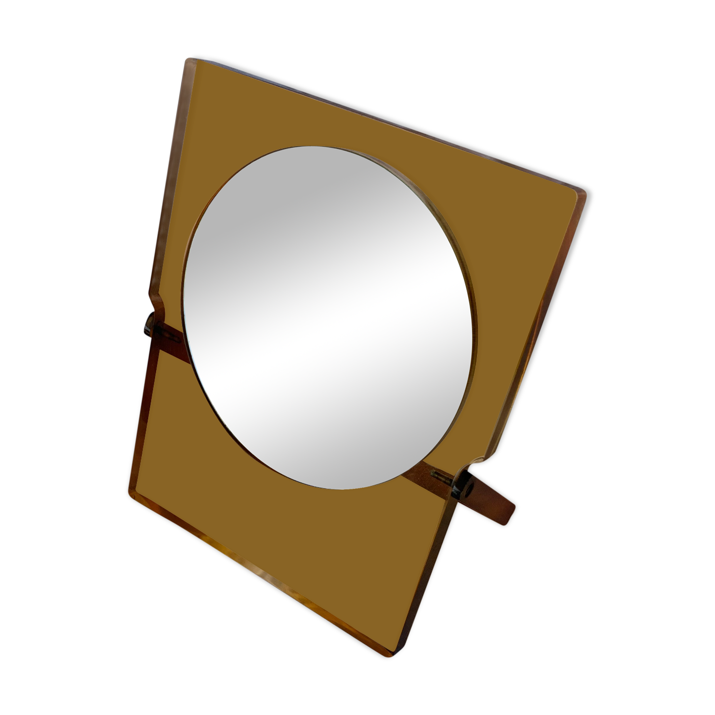 Double-sided vintage barbier mirror